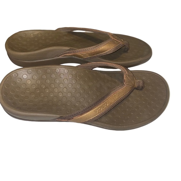 VIONIC Tide perf light bronze Sandals flip flops size 7 - Picture 2 of 4